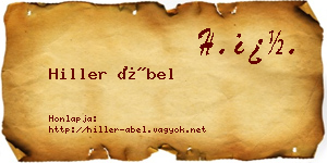 Hiller Ábel névjegykártya