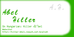 abel hiller business card